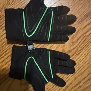Head Black Gloves with Neon Green Trim - Kids Sport Gloves
